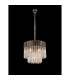 Poland 45cm Pendant Round 5 Light E14 Polished Nickel/Clear Sculpted Glass-3