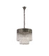 Poland 45cm Pendant Round 5 Light E14 Polished Nickel/Clear Sculpted Glass-4