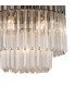 Poland 45cm Pendant Round 5 Light E14 Polished Nickel/Clear Sculpted Glass-7