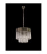 Poland 45cm Pendant Round 5 Light E14 Polished Nickel/Clear Sculpted Glass-8