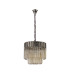 Poland 45cm Pendant Round 5 Light E14 Polished Nickel/Cognac Sculpted Glass-4