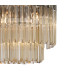 Poland 45cm Pendant Round 5 Light E14 Polished Nickel/Cognac Sculpted Glass-7