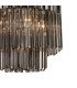 Poland 45cm Pendant Round 5 Light E14 Polished Nickel/Smoked Sculpted Glass-7