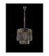 Poland 45cm Pendant Round 5 Light E14 Polished Nickel/Smoked Sculpted Glass-8