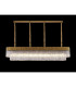 Poland 200 x 40cm Linear Pendant 10 Light E14 Brass/Clear Sculpted Glass Item Weight: 53kg-3