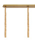 Poland 200 x 40cm Linear Pendant 10 Light E14 Brass/Cognac Sculpted Glass Item Weight: 53kg-6