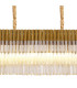 Poland 200 x 40cm Linear Pendant 10 Light E14 Brass/Cognac Sculpted Glass Item Weight: 53kg-7