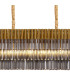 Poland 200 x 40cm Linear Pendant 10 Light E14 Brass/Smoked Sculpted Glass Item Weight: 53kg-7