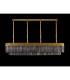 Poland 200 x 40cm Linear Pendant 10 Light E14 Brass/Smoked Sculpted Glass Item Weight: 53kg-9