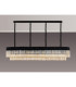Poland 200 x 40cm Linear Pendant 10 Light E14 Matt Black/Cognac Sculpted Glass Item Weight: 53kg-9