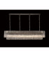 Poland 200 x 40cm Linear Pendant 10 Light E14 Polished Nickel/Clear Sculpted Glass Item Weight: 53kg-3