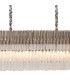 Poland 200 x 40cm Linear Pendant 10 Light E14 Polished Nickel/Clear Sculpted Glass Item Weight: 53kg-7