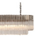 Poland 200 x 40cm Linear Pendant 10 Light E14 Polished Nickel/Clear Sculpted Glass Item Weight: 53kg-8