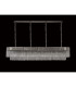 Poland 200 x 40cm Linear Pendant 10 Light E14 Polished Nickel/Clear Sculpted Glass Item Weight: 53kg-9