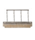 Poland 200 x 40cm Linear Pendant 10 Light E14 Polished Nickel/Cognac Sculpted Glass Item Weight: 53kg-4