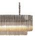 Poland 200 x 40cm Linear Pendant 10 Light E14 Polished Nickel/Cognac Sculpted Glass Item Weight: 53kg-8