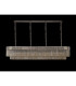 Poland 200 x 40cm Linear Pendant 10 Light E14 Polished Nickel/Cognac Sculpted Glass Item Weight: 53kg-9