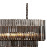 Poland 200 x 40cm Linear Pendant 10 Light E14 Polished Nickel/Smoked Sculpted Glass Item Weight: 53kg-8