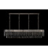 Poland 200 x 40cm Linear Pendant 10 Light E14 Polished Nickel/Smoked Sculpted Glass Item Weight: 53kg-9
