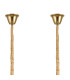 Poland 200 x 40cm Linear Pendant Bell Cup 10 Light E14 Brass/Clear Sculpted Glass Item Weight: 48kg-6