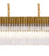Poland 200 x 40cm Linear Pendant Bell Cup 10 Light E14 Brass/Clear Sculpted Glass Item Weight: 48kg-7