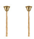 Poland 200 x 40cm Linear Pendant Bell Cup 10 Light E14 Brass/Cognac Sculpted Glass Item Weight: 48kg-6