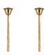 Poland 200 x 40cm Linear Pendant Bell Cup 10 Light E14 Brass/Smoked Sculpted Glass Item Weight: 48kg-6