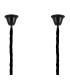 Poland 200 x 40cm Linear Pendant Bell Cup 10 Light E14 Matt Black/Clear Sculpted Glass Item Weight: 48kg-6