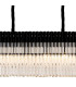 Poland 200 x 40cm Linear Pendant Bell Cup 10 Light E14 Matt Black/Clear Sculpted Glass Item Weight: 48kg-7