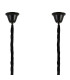 Poland 200 x 40cm Linear Pendant Bell Cup 10 Light E14 Matt Black/Smoked Sculpted Glass Item Weight: 48kg-6