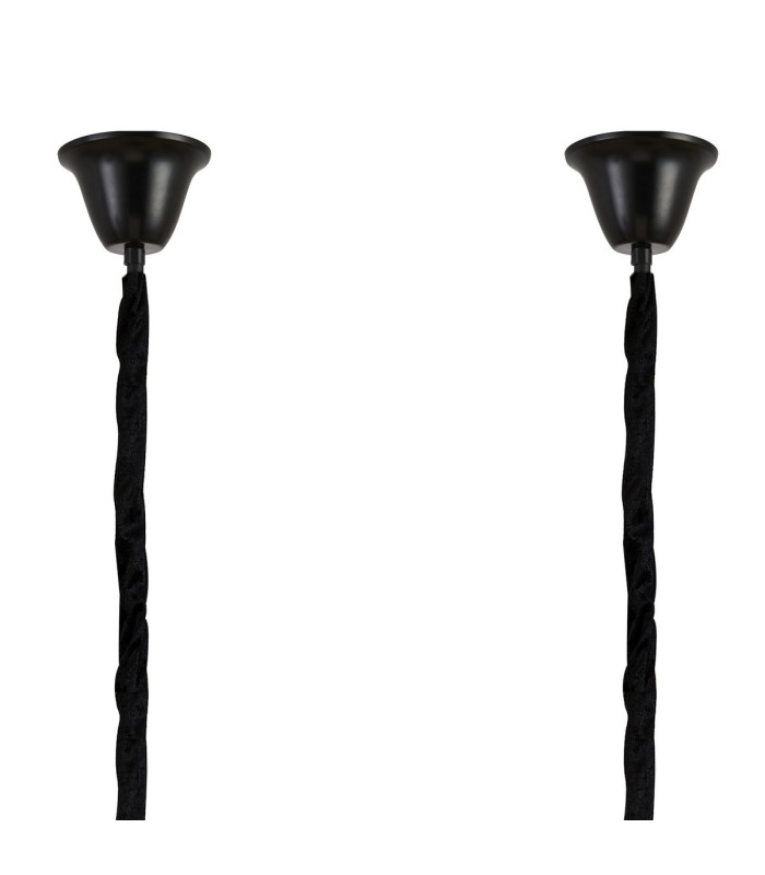 Poland 200 x 40cm Linear Pendant Bell Cup 10 Light E14 Matt Black/Smoked Sculpted Glass Item Weight: 48kg-6