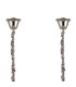 Poland 200 x 40cm Linear Pendant Bell Cup 10 Light E14 Polished Nickel/Clear Sculpted Glass Item Weight: 48kg-6