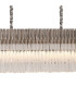 Poland 200 x 40cm Linear Pendant Bell Cup 10 Light E14 Polished Nickel/Clear Sculpted Glass Item Weight: 48kg-7