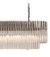 Poland 200 x 40cm Linear Pendant Bell Cup 10 Light E14 Polished Nickel/Clear Sculpted Glass Item Weight: 48kg-8