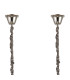 Poland 200 x 40cm Linear Pendant Bell Cup 10 Light E14 Polished Nickel/Cognac Sculpted Glass Item Weight: 48kg-6