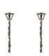 Poland 200 x 40cm Linear Pendant Bell Cup 10 Light E14 Polished Nickel/Smoked Sculpted Glass Item Weight: 48kg-6