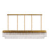 Poland 225 x 40cm Linear Pendant 12 Light E14 Brass/Clear Sculpted Glass Item Weight: 60kg-3