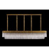 Poland 225 x 40cm Linear Pendant 12 Light E14 Brass/Clear Sculpted Glass Item Weight: 60kg-8