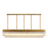 Poland 225 x 40cm Linear Pendant 12 Light E14 Brass/Cognac Sculpted Glass Item Weight: 60kg-1