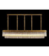 Poland 225 x 40cm Linear Pendant 12 Light E14 Brass/Cognac Sculpted Glass Item Weight: 60kg-3