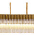 Poland 225 x 40cm Linear Pendant 12 Light E14 Brass/Cognac Sculpted Glass Item Weight: 60kg-7