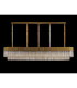 Poland 225 x 40cm Linear Pendant 12 Light E14 Brass/Cognac Sculpted Glass Item Weight: 60kg-9
