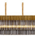 Poland 225 x 40cm Linear Pendant 12 Light E14 Brass/Smoked Sculpted Glass Item Weight: 60kg-7