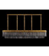 Poland 225 x 40cm Linear Pendant 12 Light E14 Brass/Smoked Sculpted Glass Item Weight: 60kg-9