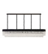 Poland 225 x 40cm Linear Pendant 12 Light E14 Matt Black/Clear Sculpted Glass Item Weight: 60kg-4