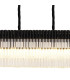 Poland 225 x 40cm Linear Pendant 12 Light E14 Matt Black/Clear Sculpted Glass Item Weight: 60kg-7