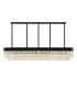 Poland 225 x 40cm Linear Pendant 12 Light E14 Matt Black/Cognac Sculpted Glass Item Weight: 60kg-4