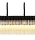 Poland 225 x 40cm Linear Pendant 12 Light E14 Matt Black/Cognac Sculpted Glass Item Weight: 60kg-7