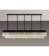 Poland 225 x 40cm Linear Pendant 12 Light E14 Matt Black/Cognac Sculpted Glass Item Weight: 60kg-9