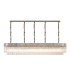 Poland 225 x 40cm Linear Pendant 12 Light E14 Polished Nickel/Clear Sculpted Glass Item Weight: 60kg-1